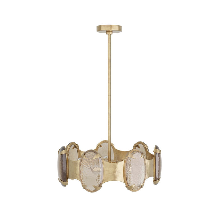 Arteriors DSI02 Seven Light Chandelier, Antique Brass