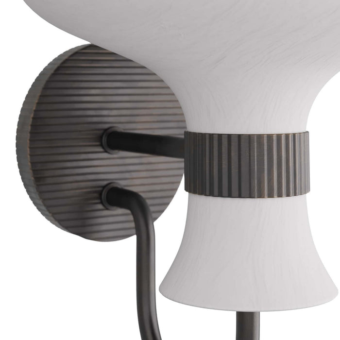 Arteriors DWC18 One Light Wall Sconce, White Gesso