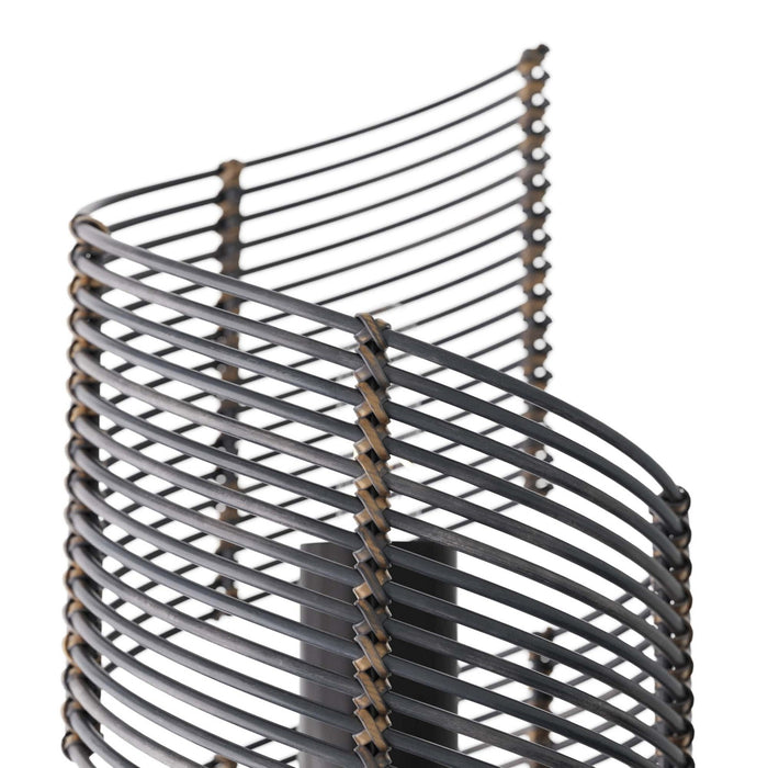 Arteriors DWS02 Two Light Wall Sconce, Dark Gray Stained