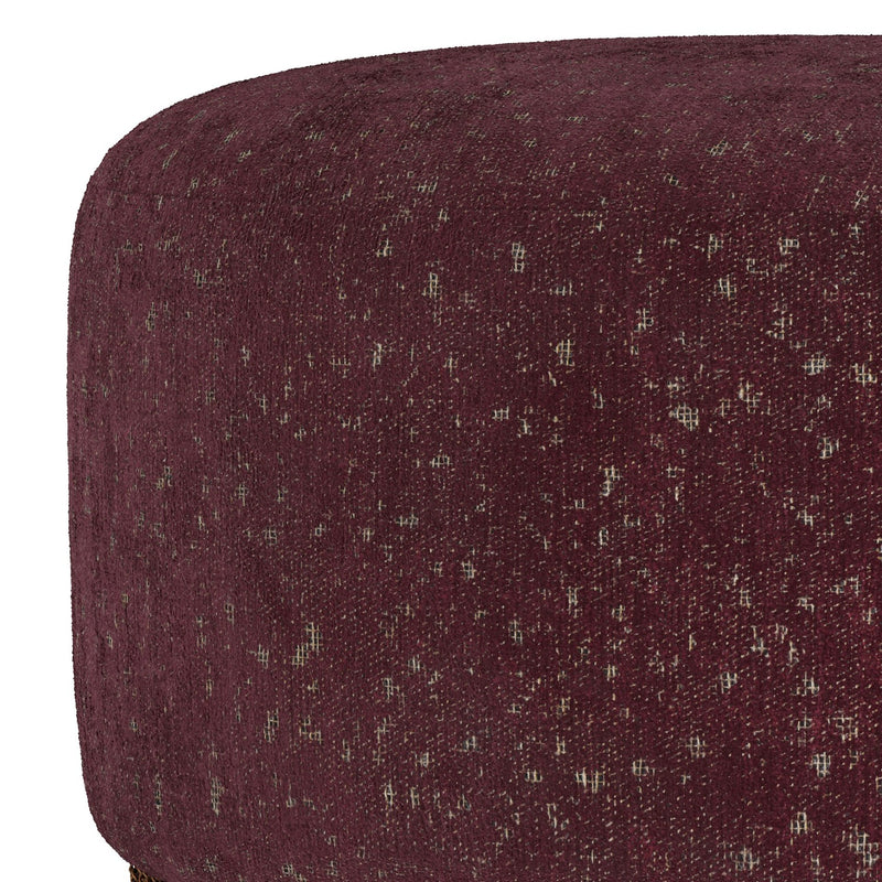 Arteriors FOI03 Ottoman, Bordeaux
