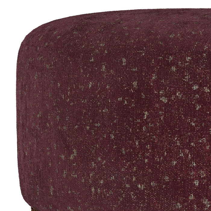 Arteriors FOI03 Ottoman, Bordeaux