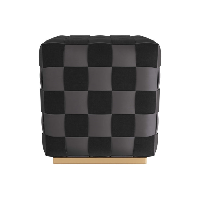 Arteriors FOI04 Ottoman, Black