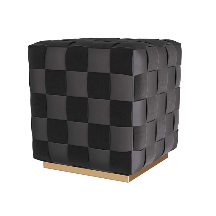 Arteriors FOI04 Ottoman, Black