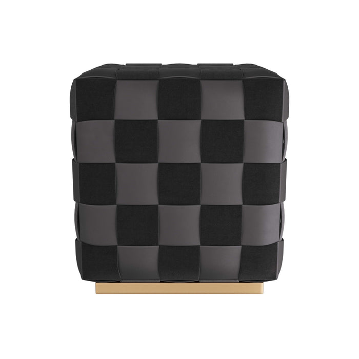 Arteriors FOI04 Ottoman, Black