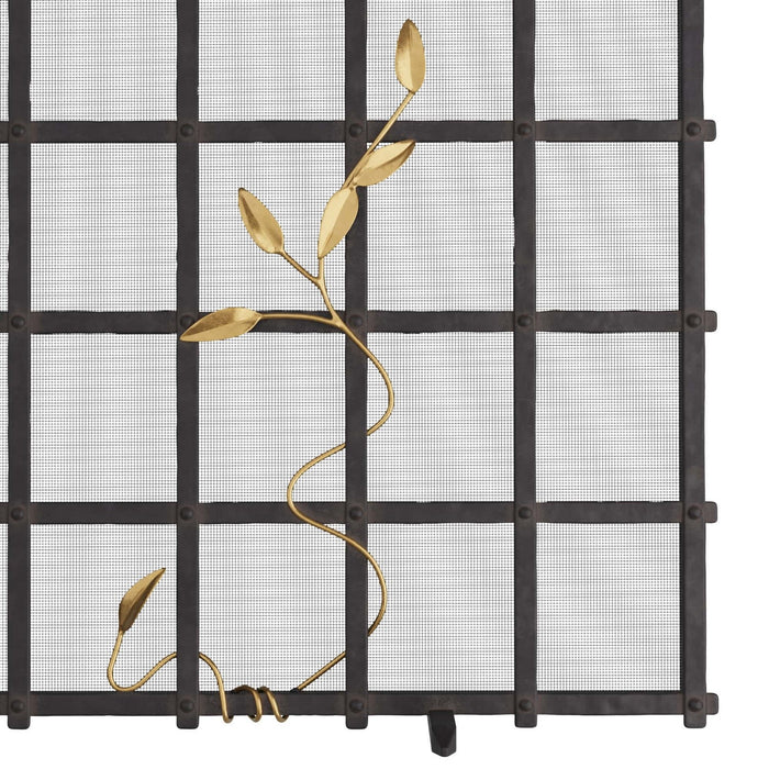 Arteriors GDAFI01 Fire Screen, Natural Iron