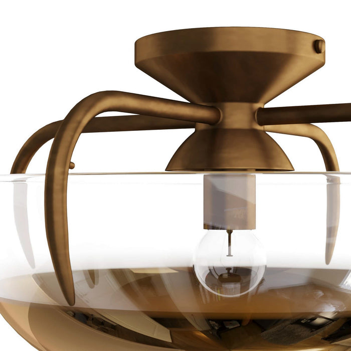Arteriors GDDFC01 One Light Flush Mount, Gold Ombre