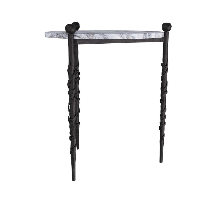 Arteriors GDFEI03 End Table, Galaxy Marble/Blackened Iron