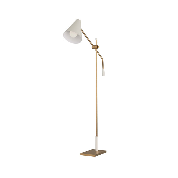 Arteriors PFC01 One Light Floor Lamp, Antique Brass