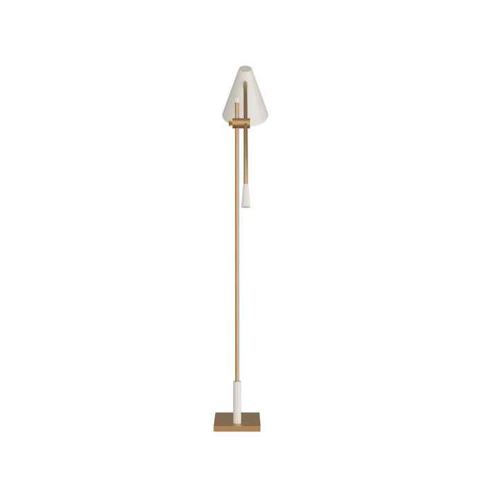 Arteriors PFC01 One Light Floor Lamp, Antique Brass