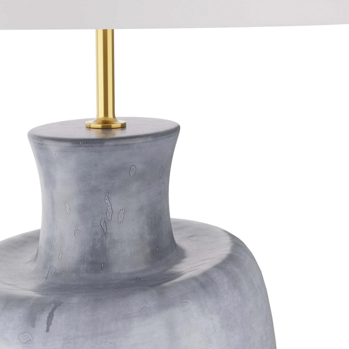 Arteriors PTE01-SH006 One Light Table Lamp, Frosted Blue Reactive