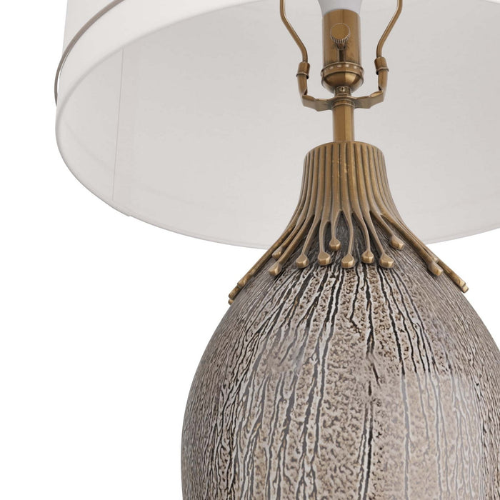Arteriors PTI04-SH005 One Light Table Lamp, Ash Reactive