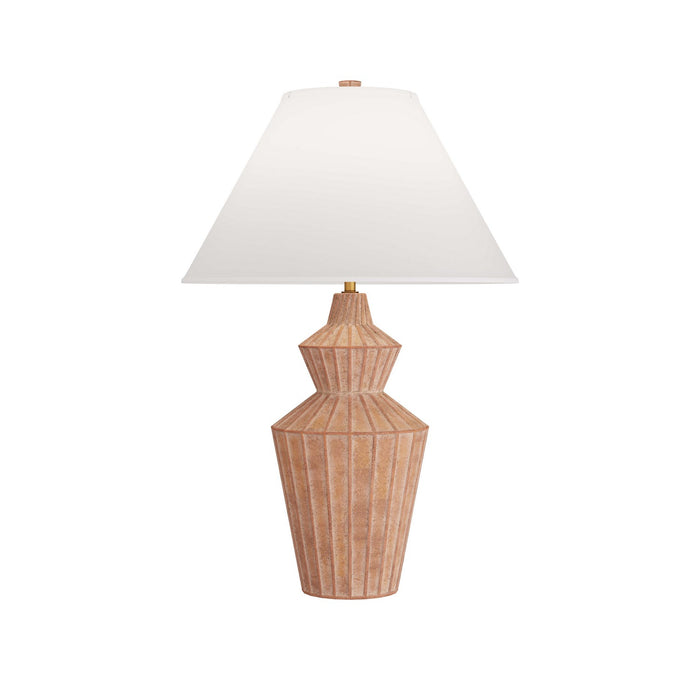 Arteriors PTS01-671 One Light Table Lamp, White Wash Terracotta