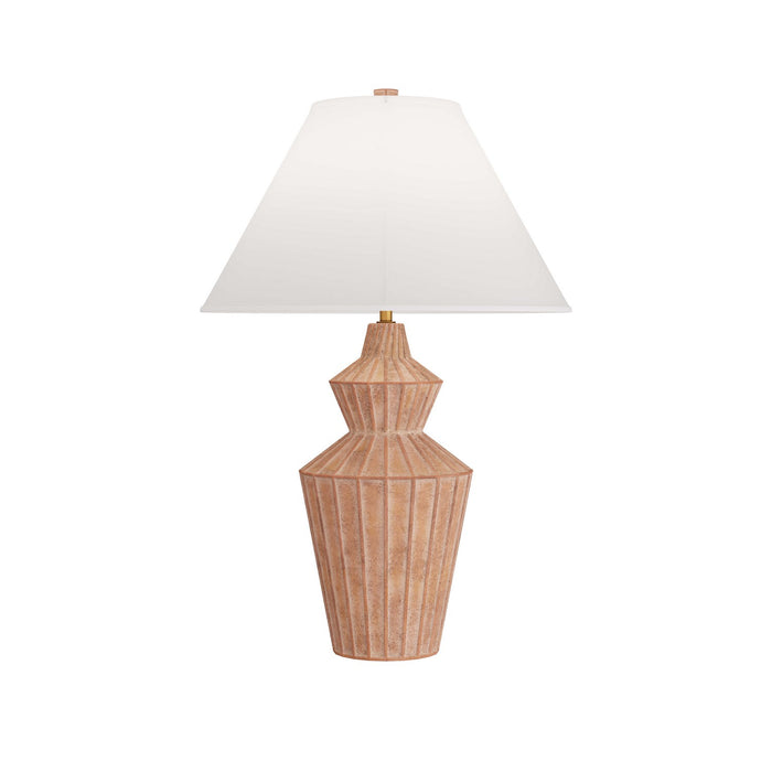 Arteriors PTS01-671 One Light Table Lamp, White Wash Terracotta
