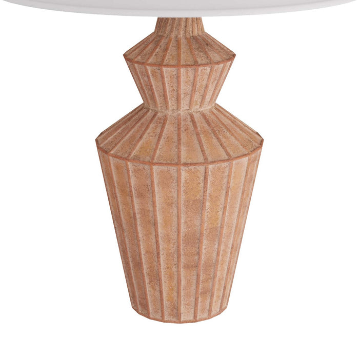 Arteriors PTS01-671 One Light Table Lamp, White Wash Terracotta