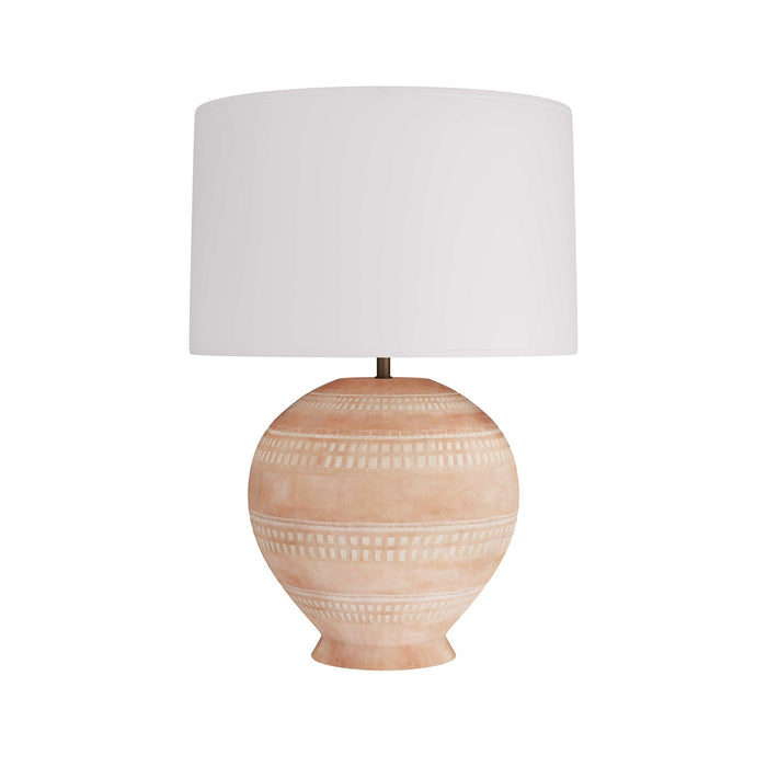 Arteriors PTS02-127 One Light Table Lamp, White Wash Terracotta