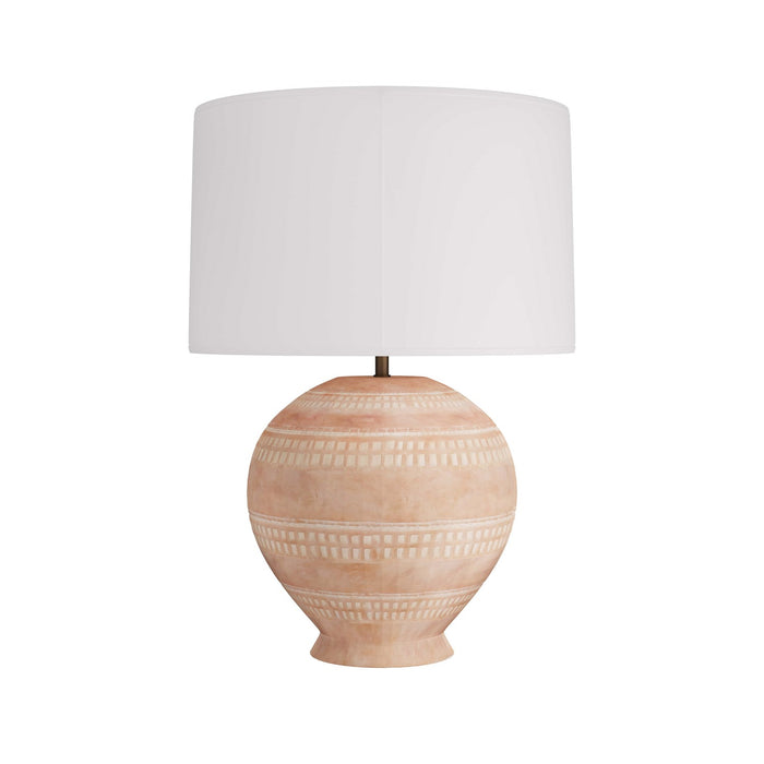 Arteriors PTS02-127 One Light Table Lamp, White Wash Terracotta