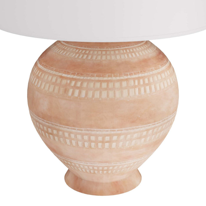 Arteriors PTS02-127 One Light Table Lamp, White Wash Terracotta
