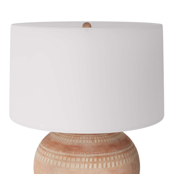 Arteriors PTS02-127 One Light Table Lamp, White Wash Terracotta