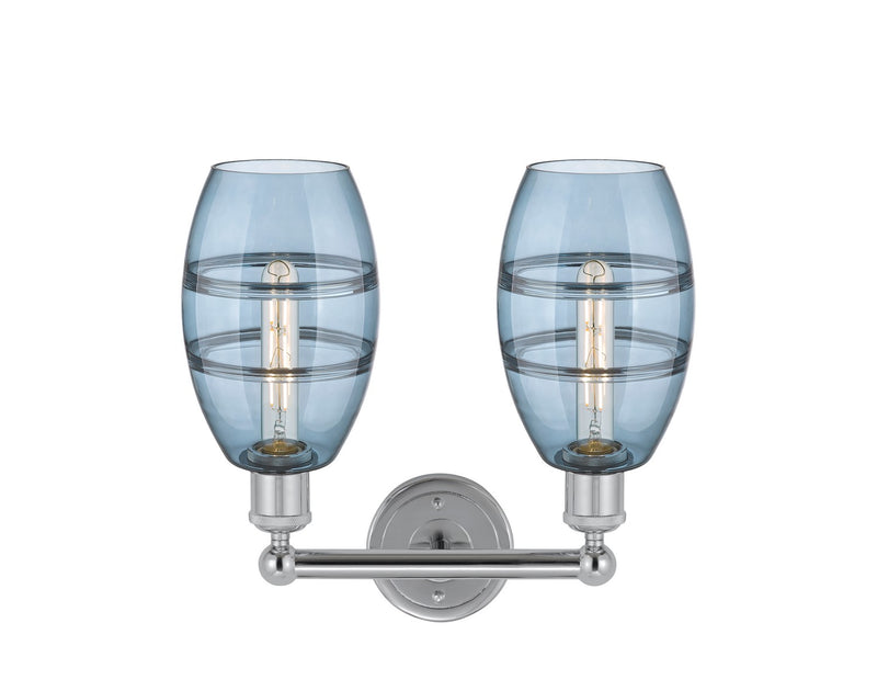 Innovations 616-2W-PC-G557-6BL Two Light Bath Vanity, Polished Chrome