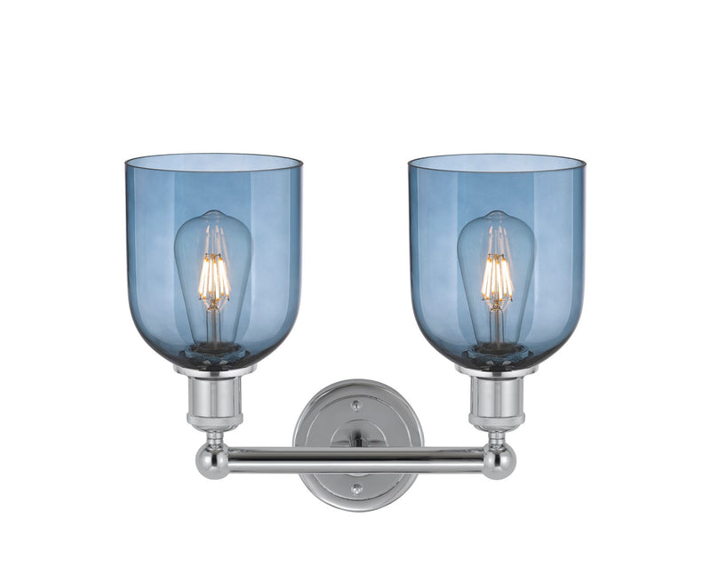 Innovations 616-2W-PC-G558-6BL Two Light Bath Vanity, Polished Chrome