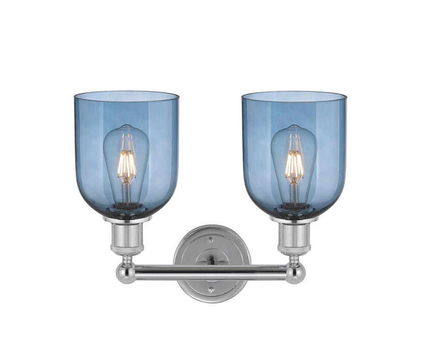 Innovations 616-2W-PC-G558-6BL Two Light Bath Vanity, Polished Chrome