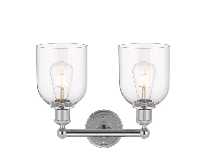 Innovations 616-2W-PC-G558-6CL Two Light Bath Vanity, Polished Chrome