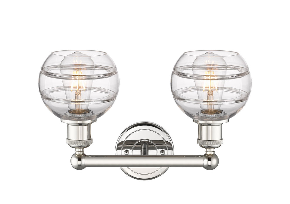 Innovations 616-2W-PN-G556-6CL Two Light Bath Vanity, Polished Nickel