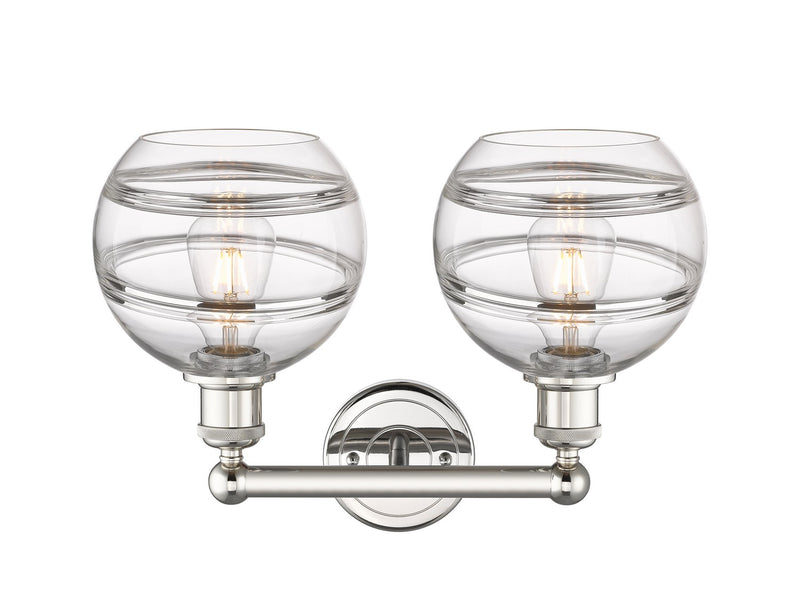 Innovations 616-2W-PN-G556-8CL Two Light Bath Vanity, Polished Nickel