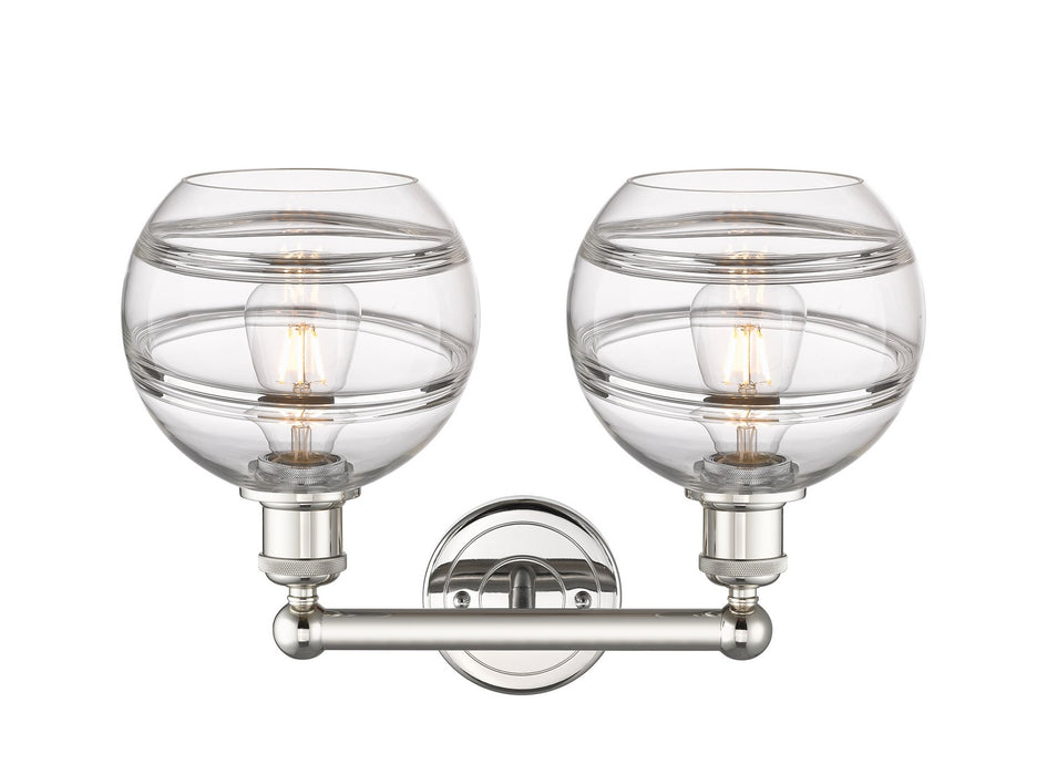 Innovations 616-2W-PN-G556-8CL Two Light Bath Vanity, Polished Nickel
