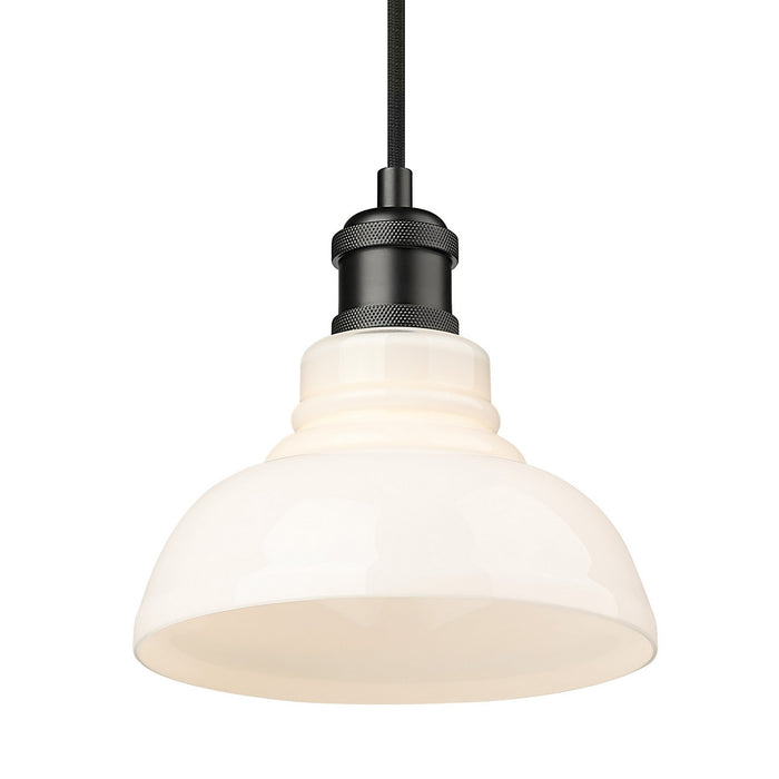 Golden 0305-S BLK-VMG One Light Pendant, Matte Black