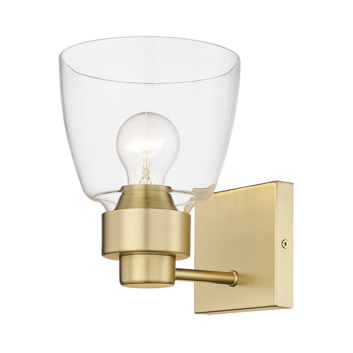 Golden 0314-1W BCB-CLR One Light Wall Sconce, Brushed Champagne Bronze
