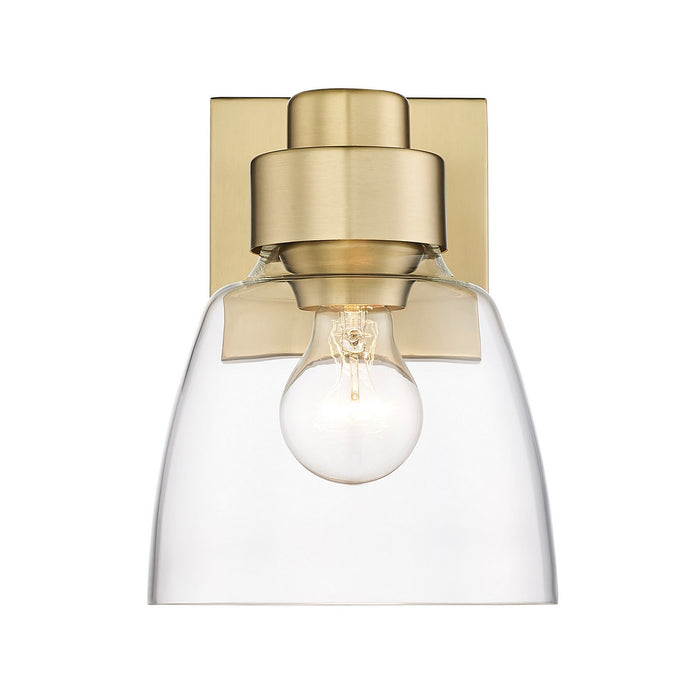Golden 0314-1W BCB-CLR One Light Wall Sconce, Brushed Champagne Bronze