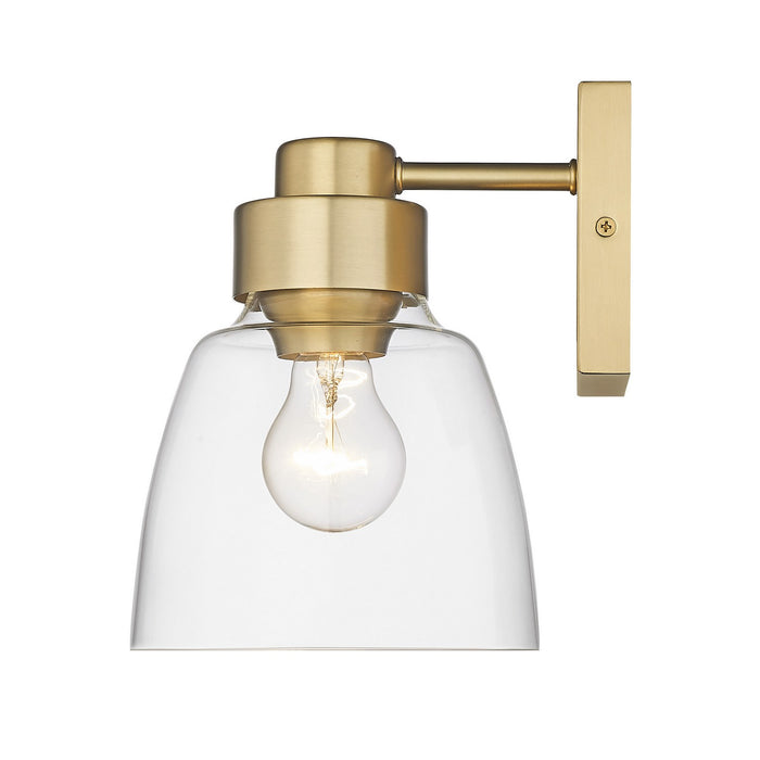 Golden 0314-1W BCB-CLR One Light Wall Sconce, Brushed Champagne Bronze