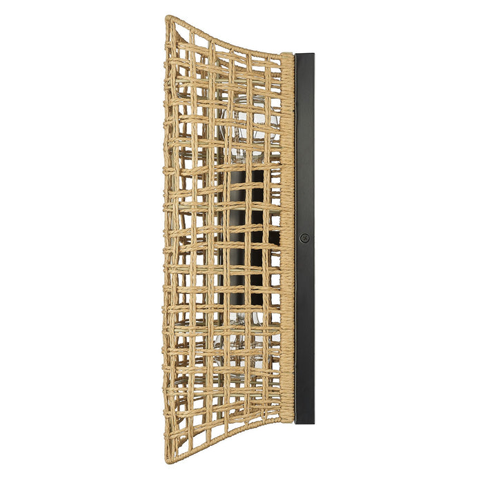 Golden 6089-2W BLK-NR Two Light Wall Sconce, Matte Black