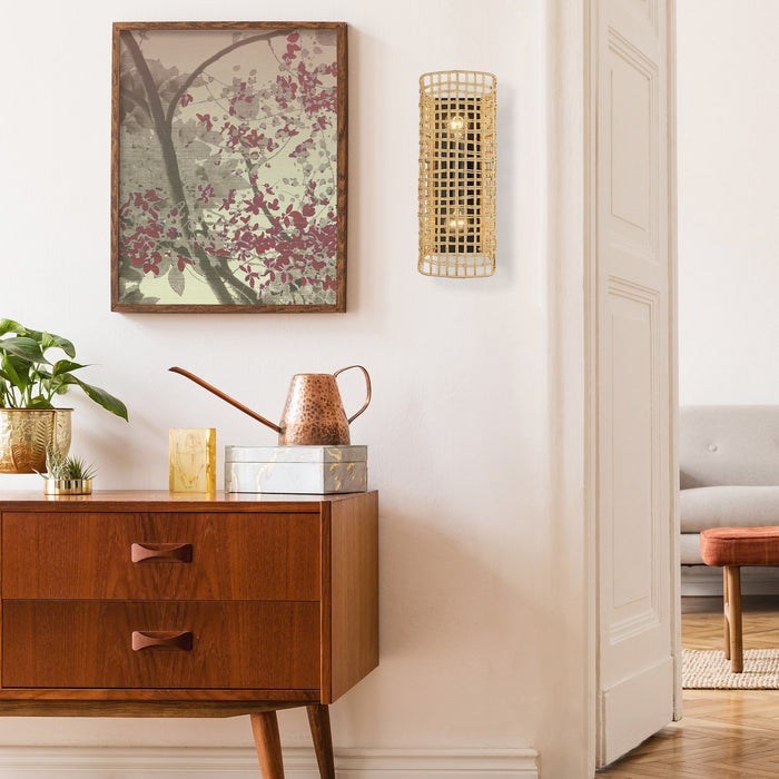 Golden 6089-2W BLK-NR Two Light Wall Sconce, Matte Black