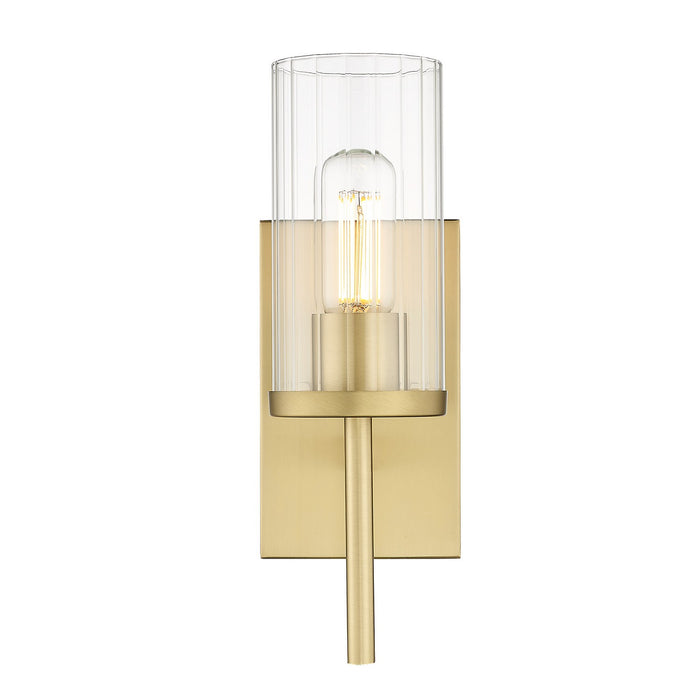 Golden 7011-1W BCB-CLR One Light Wall Sconce, Brushed Champagne Bronze
