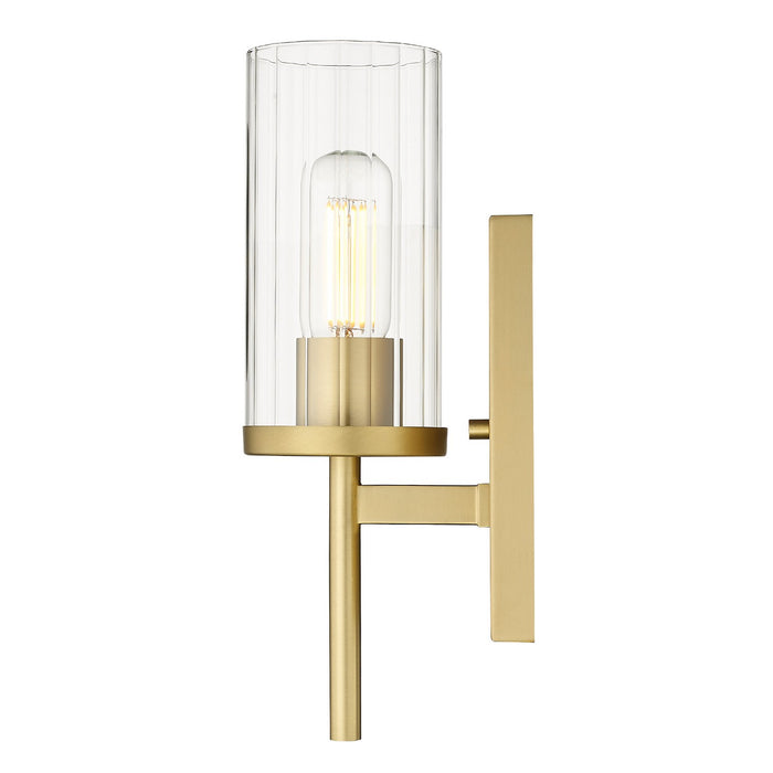 Golden 7011-1W BCB-CLR One Light Wall Sconce, Brushed Champagne Bronze