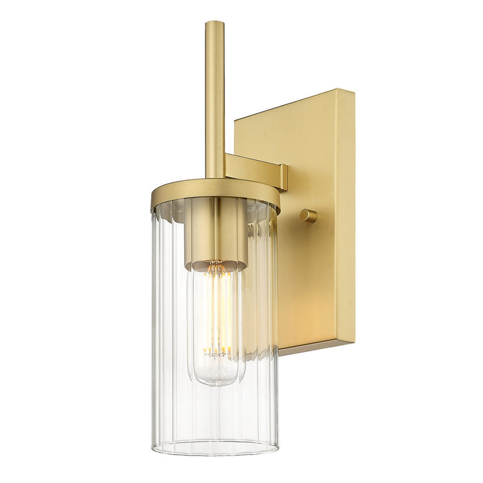 Golden 7011-1W BCB-CLR One Light Wall Sconce, Brushed Champagne Bronze