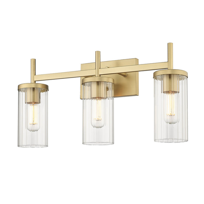 Golden 7011-BA3 BCB-CLR Three Light Bath Vanity, Brushed Champagne Bronze