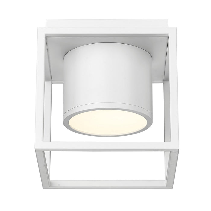 Golden 9092-FM7 WHT-WHT LED Flush Mount, Matte White