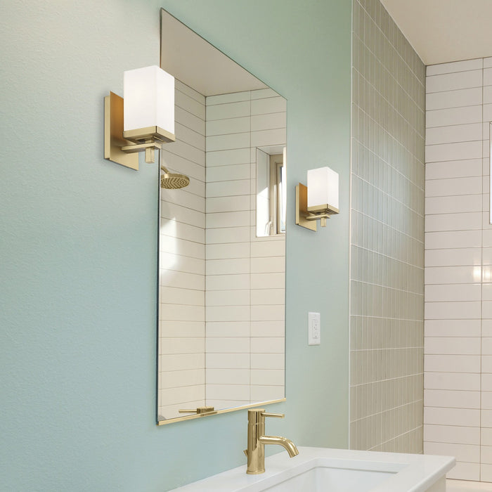 Golden DDDD-BA1 BCB-OP One Light Wall Sconce, Brushed Champagne Bronze
