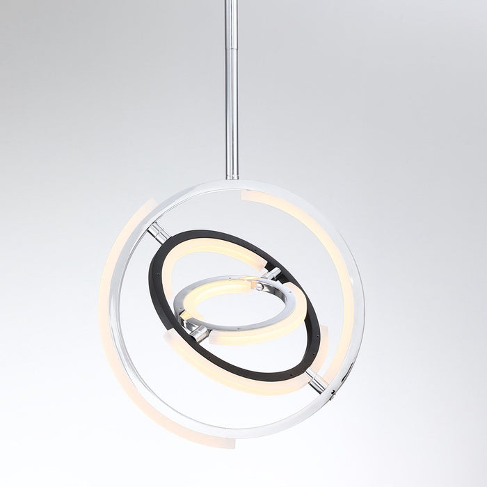 Artcraft AC6742PN LED Pendant, Polished Nickel