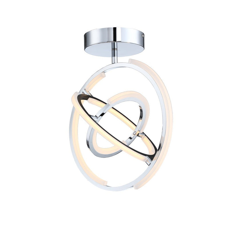Artcraft AC6745PN LED Semi Flush Mount, Polished Nickel