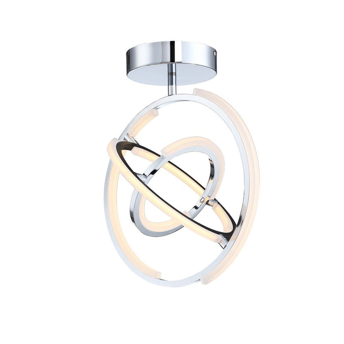 Artcraft AC6745PN LED Semi Flush Mount, Polished Nickel