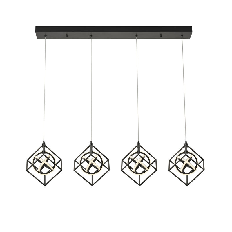 Artcraft AC1012 LED Island Pendant, Matte Black