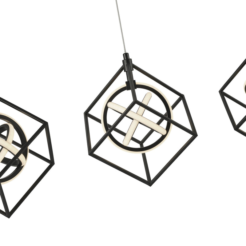 Artcraft AC1012 LED Island Pendant, Matte Black