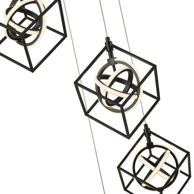 Artcraft AC1013 LED Pendant, Matte Black