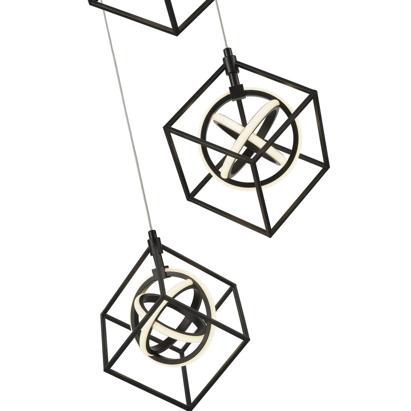 Artcraft AC1013 LED Pendant, Matte Black