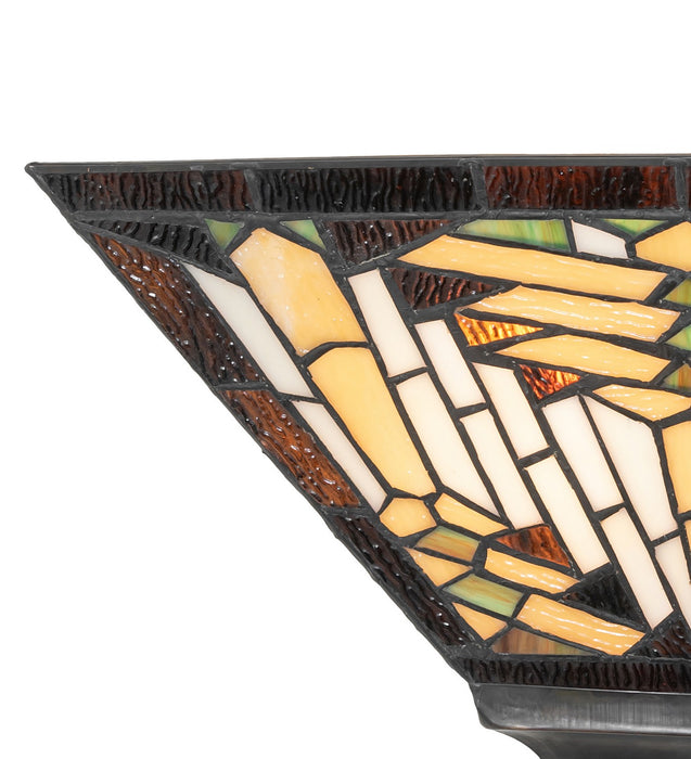 Meyda Tiffany 177435 Two Light Wall Sconce, Burnished Steel