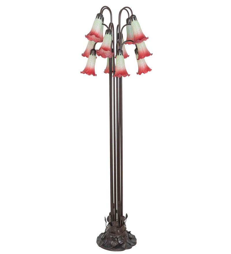 Meyda Tiffany 185080 12 Light Floor Lamp, Mahogany Bronze